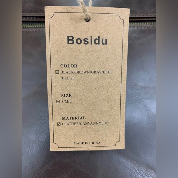 ⭐️ NWT BOSIDU leather professional briefcase laptop computer bag with strap ⭐️ - Picture 3 of 5